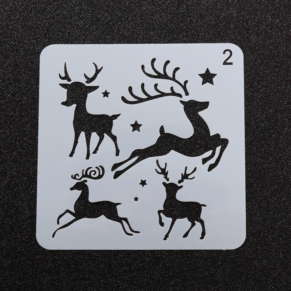 Рождественский олень сделай сам полые слойные трафареты для настенной живописи