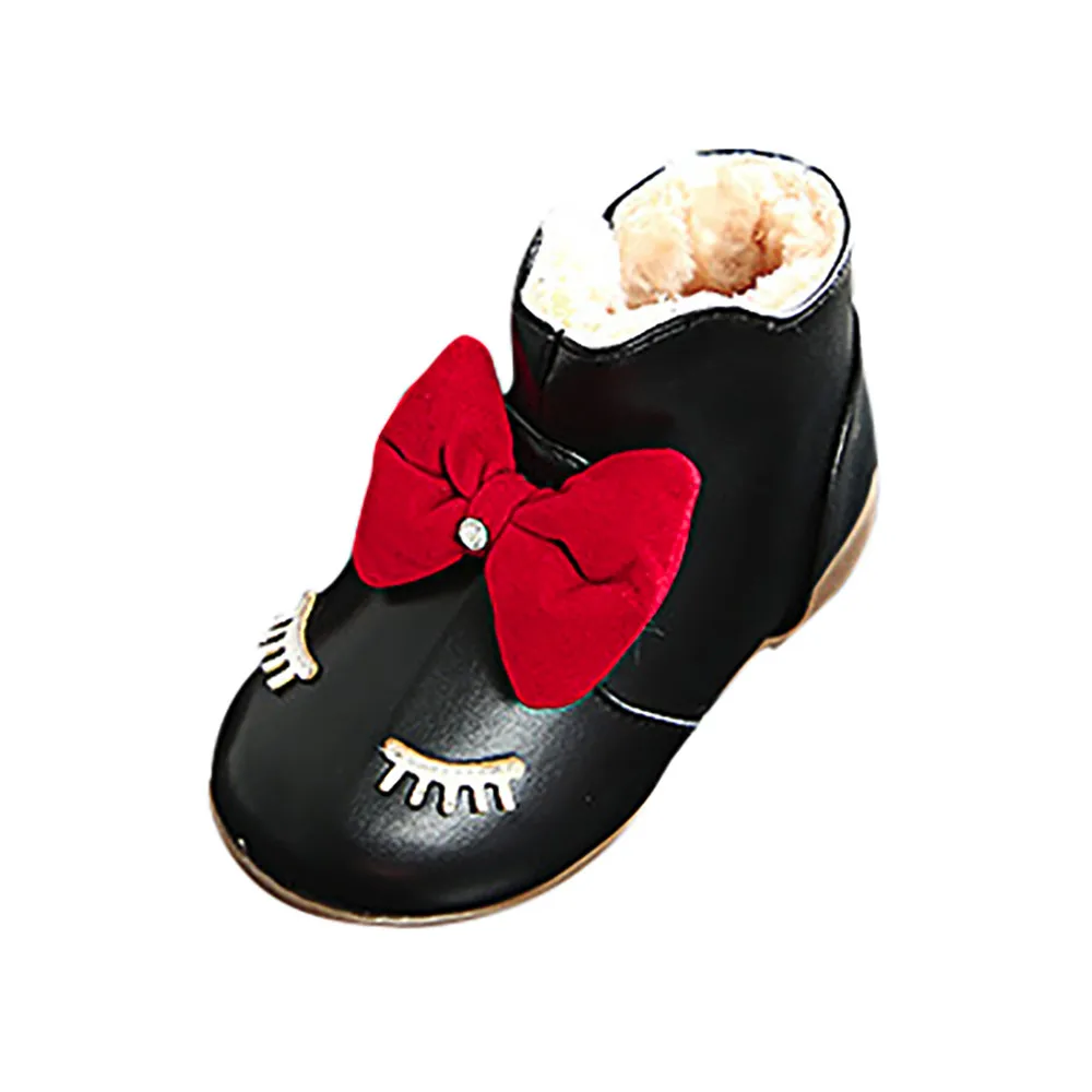 Детская обувь Новые модные детские зимние ботинки Кожаные теплые мягкие на