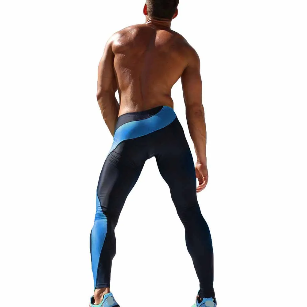 Для мужчин Фитнес сжатия Йога человек брюки для бега тренажерный зал спортивные