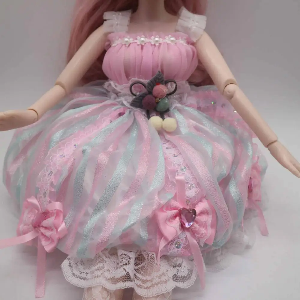 dress 1/3 женский Пластик совместный подвижный кукла 60 см Пластик кукла продажи с платье - Цвет: dress