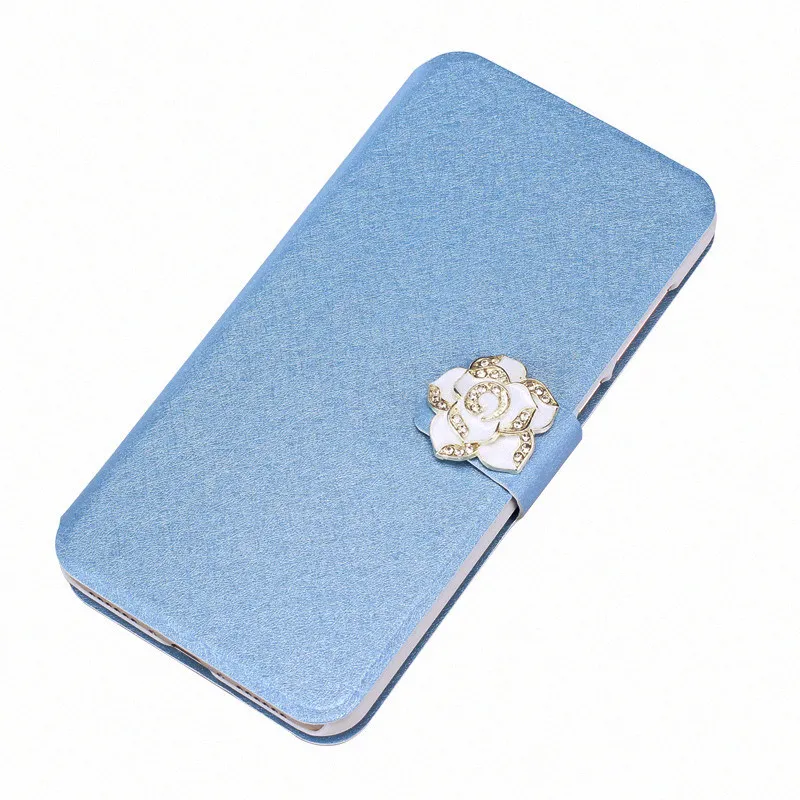 Для Alcatel One Touch Pixi 4 5010 5010D 5045 5045D чехол из искусственной кожи флип-чехол Fudans чехол для телефона защитный чехол Capa Coque сумка - Цвет: Blue Camellia
