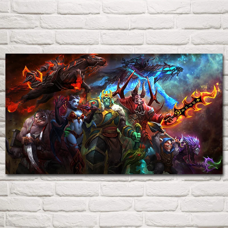 FOOCAME Dota 2 видео игры плакат шелк художественные принты украшения настенные картины для гостиной декоративные картины спальни