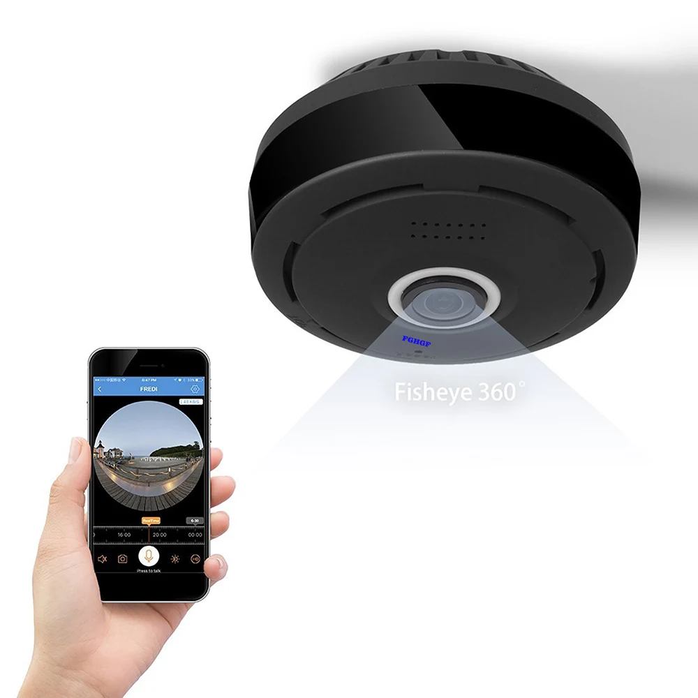 Kruiqi 360 градусов 960P HD панорамная Беспроводная IP камера CCTV WiFi домашняя камера видеонаблюдения, система безопасности, камера с дистанционным управлением для помещений