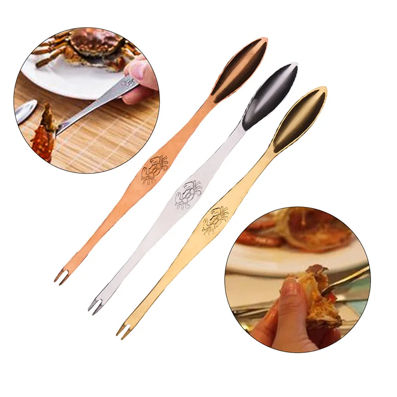 Новинка чтобы съесть краба нержавеющая сталь штифты для зачистки вилка фруктов