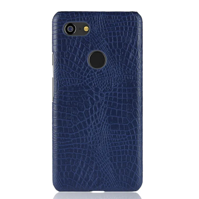 Чехол для Google Pixel 3A 4 5 XL Жесткий из искусственной кожи с узором под кожу крокодила