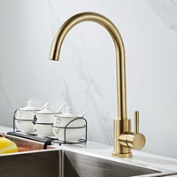 tuqiu kitchen faucet swivel stainless steel sink faucet rotating bathroom faucet sink basin mixer tap brushed gold sink tap