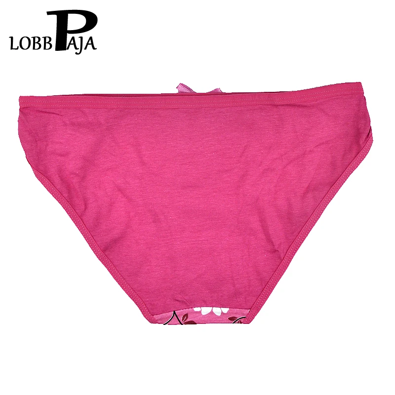LOBBPAJA 5 шт./лот Женщина Underwear Хлопок Цветочные Печати с Низкой Посадкой Трусы