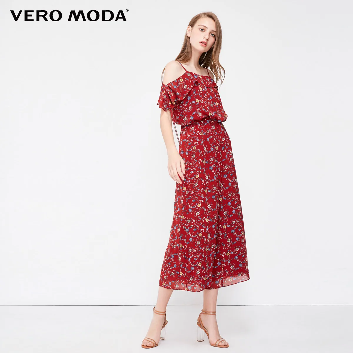 Vero Moda женский комбинезон с открытыми плечами и широкими штанинами | 31839X502