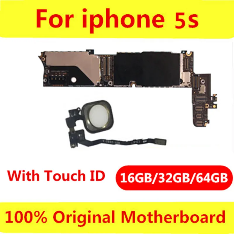 100% оригинальная разблокированная материнская плата для iphone 5S без сенсорного ID/с
