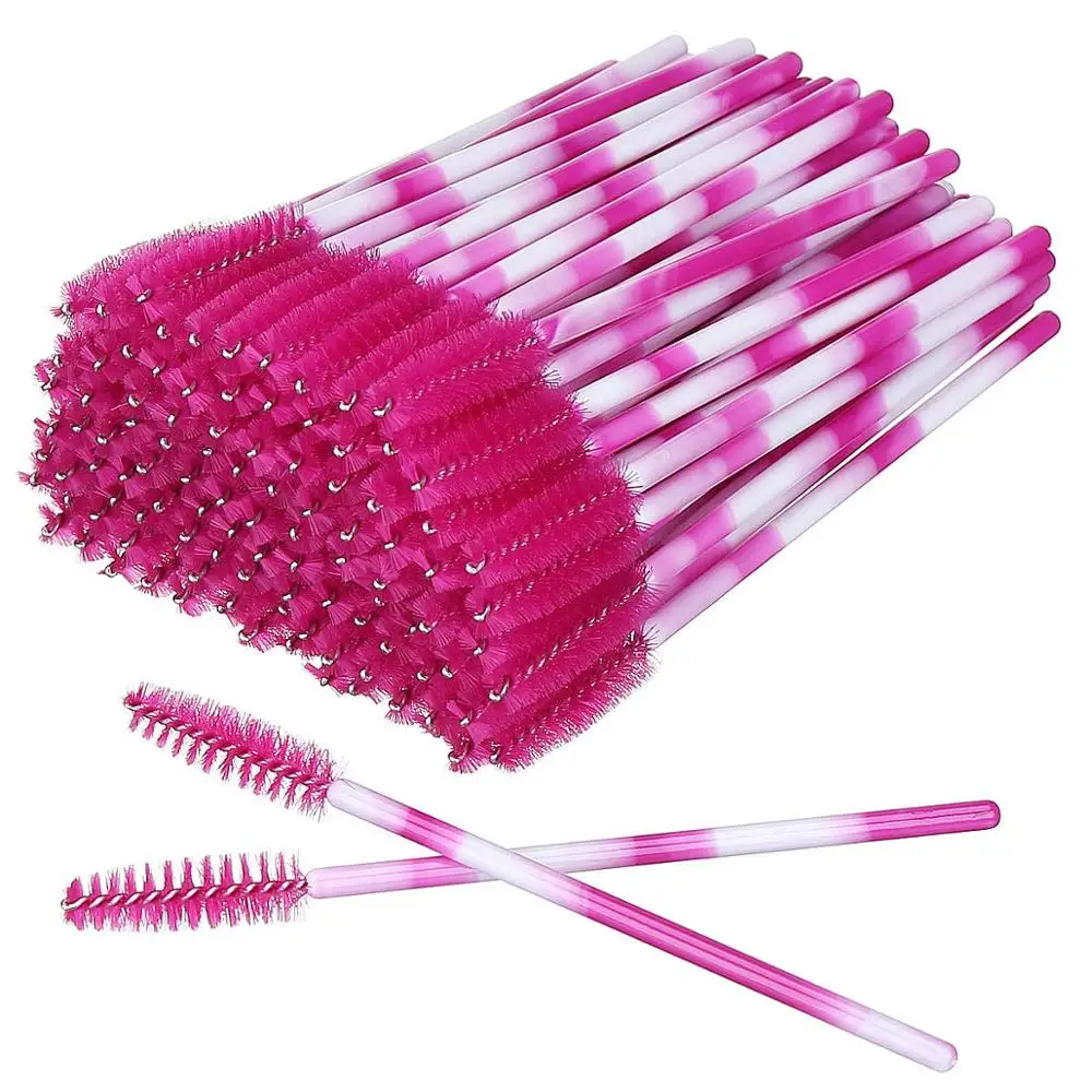 

500Pcs/Pack Disposable Micro Eyelash Brushes Mascara Wands Applicator Colorful Handle Eyebrow Comb Spoolers Makeup Tool Kit
