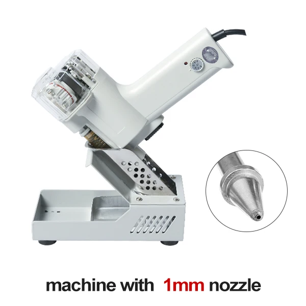 1mm nozzle machine ZONESUN Electric Vacuum Double Desoldering Pump Solder Sucker Tin Suction Gun Powerful Tin Removal Tool - Цвет: 1mm nozzle machine