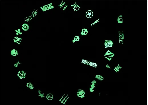 1 шт. светящийся мотоцикл мото MTB велосипедная рама колеса Наклейки Скейтборд