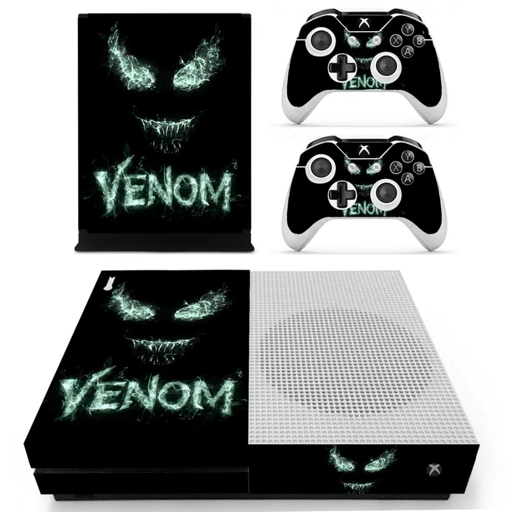 Наклейки для кожи Venom консоли XBOX One S с двумя беспроводными