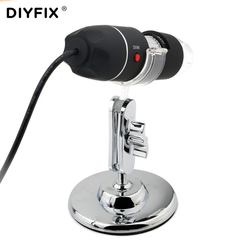 Цифровой USB-микроскоп DIYFIX 500X портативный эндоскоп с 8 светодиодами