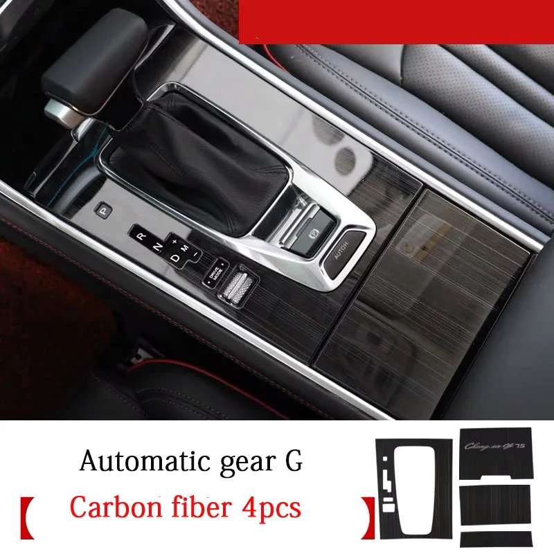 Automatic gear G Аксессуары для стайлинга автомобилей для Changan CS75 Автомобильная панель управления панели передач декоративные наклейки из нержавеющей стали - Название цвета: Automatic gear G