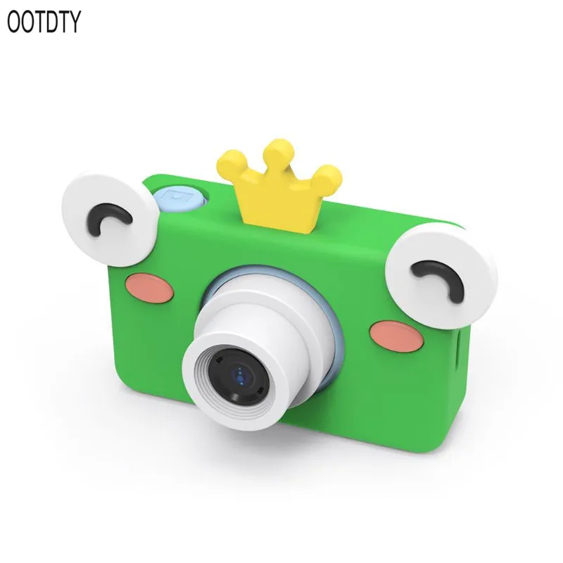 OOTDTY мультфильм Животные Детская Цифровая камера 2 дюйма экран HD 8MP силиконовый мягкий чехол 32g Micro SD карта подарок на день рождения