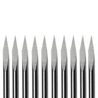 huhao 10pcs 3 175mm dia 20 angle 0 3mm tip 3 edge carbide woodworking tools engraving bits for cnc router machine