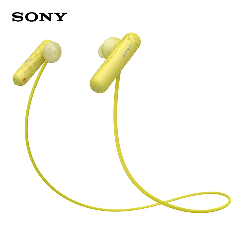 Цвет: желтый SONY WI-SP500 спортивные наушники беспроводные Bluetooth наушники NFC IPX4 влагозащищенная гарнитура с микрофоном - Цвет: Цвет: желтый