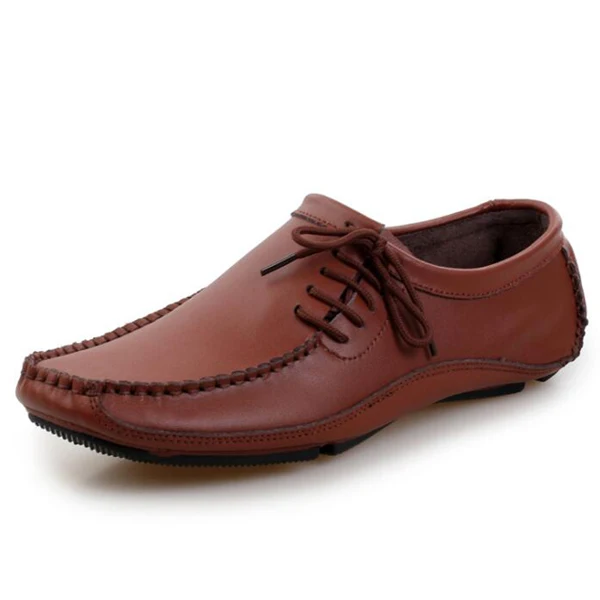 Brown Boat shoes ZFTL/мужские лоферы; мужская повседневная обувь; Мужская обувь для вождения; слипоны из натуральной кожи; ручная работа; большие размеры 38-47; 030 - Цвет: Brown Boat shoes