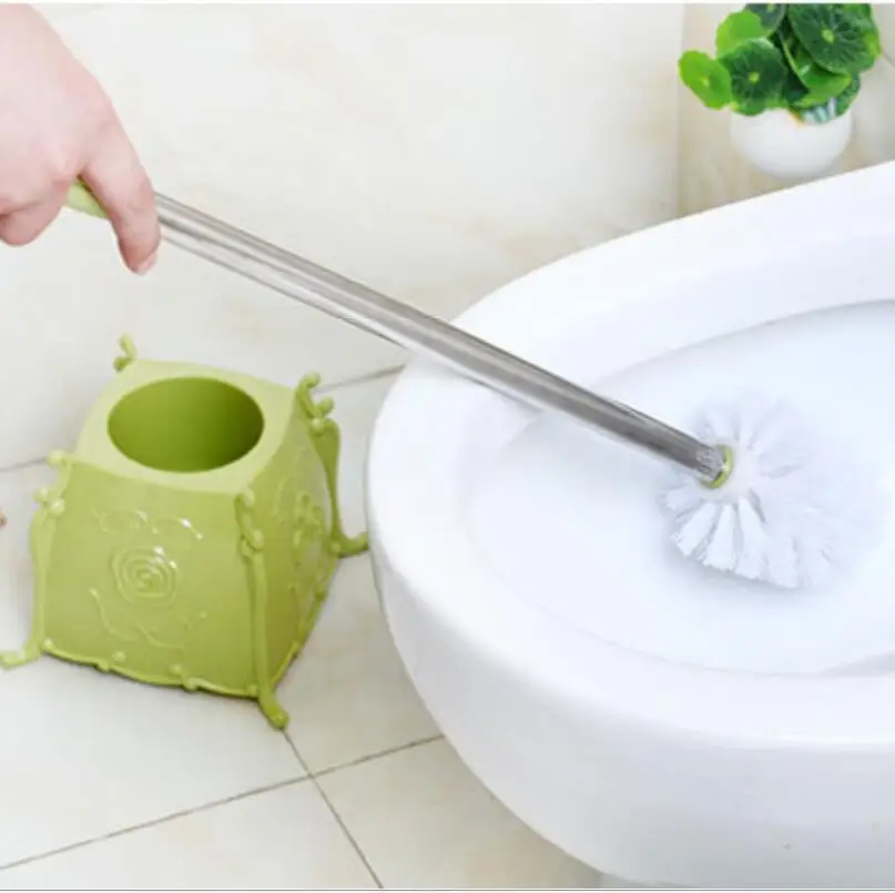 Набор пластиковых щеток для унитаза европейский стиль 3 цвета нержавеющая сталь