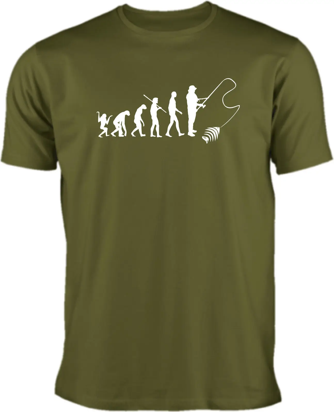 

2018 Summer Fashion Cool Tee Shirt Evolution Angler T-Shirt Casual T-shirt