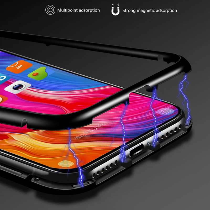 Чехол CHYI со встроенным магнитом для Xiaomi Mi 8 SE прозрачный чехол из закаленного