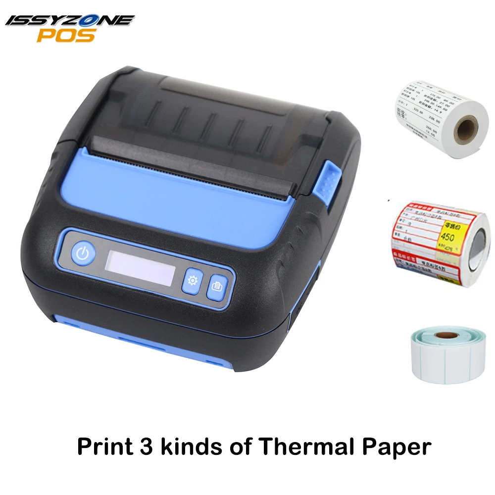 IssyzonePOS 80 мм наклейка этикетка чековый термопринтер USB Bluetooth портативный принтер 1D 2D штрих-код печать для розничной торговли