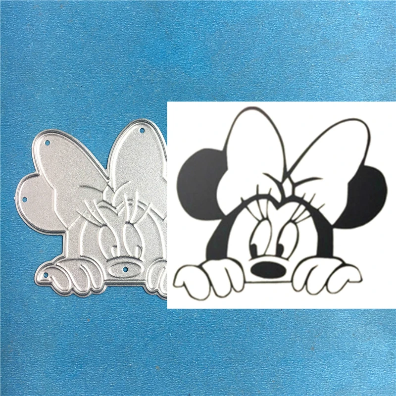 1 шт. вырубной штамп love Minnie Mickey+ 1 шт. трафарет carft Tag для поделок, бумажная карточка для скрапбукинга, декоративное тиснение, вырубка