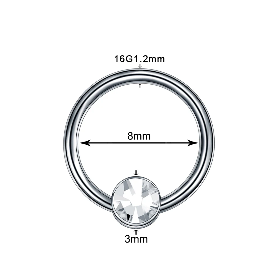 Flat Gem 1.2x8x3mm 1 шт. титановый пирсинг для носа драгоценный камень для сосков, губ, бровей кольцо для носа анодированного цвета Daith Rook Ушная перегородка спиральная трагус пирсинг 16 г - Окраска металла: Flat Gem 1.2x8x3mm