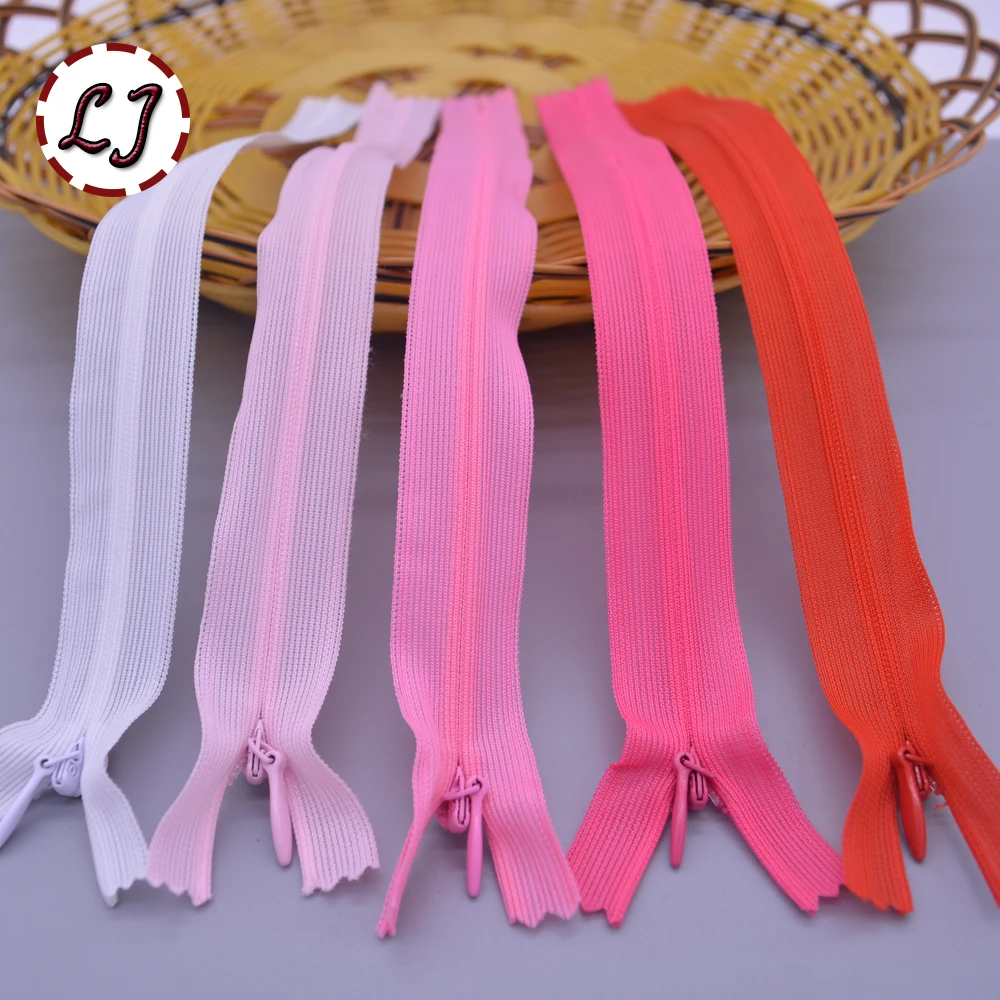 Высокое качество 6 шт./лот красочная невидимая молния 25 см задняя подушка юбка скрытая 3 # нейлоновая для