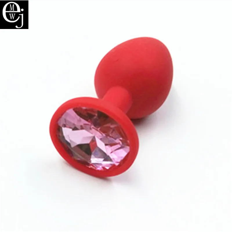EJMW 2017 Горячая Распродажа маленькая красная силиконовая Анальная пробка с