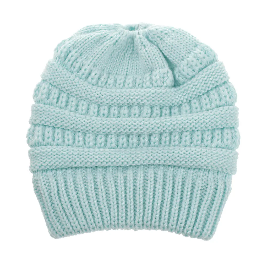 1 шт./лот женские шапки однотонные шерстяные вязаные не прилипающие