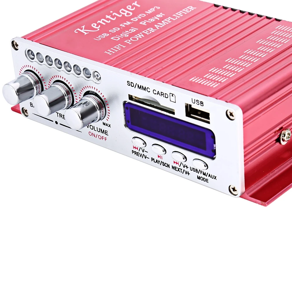 2 Цвет USB FM аудио стерео усилитель радио MP3 Динамик светодио дный Hi-Fi канальный