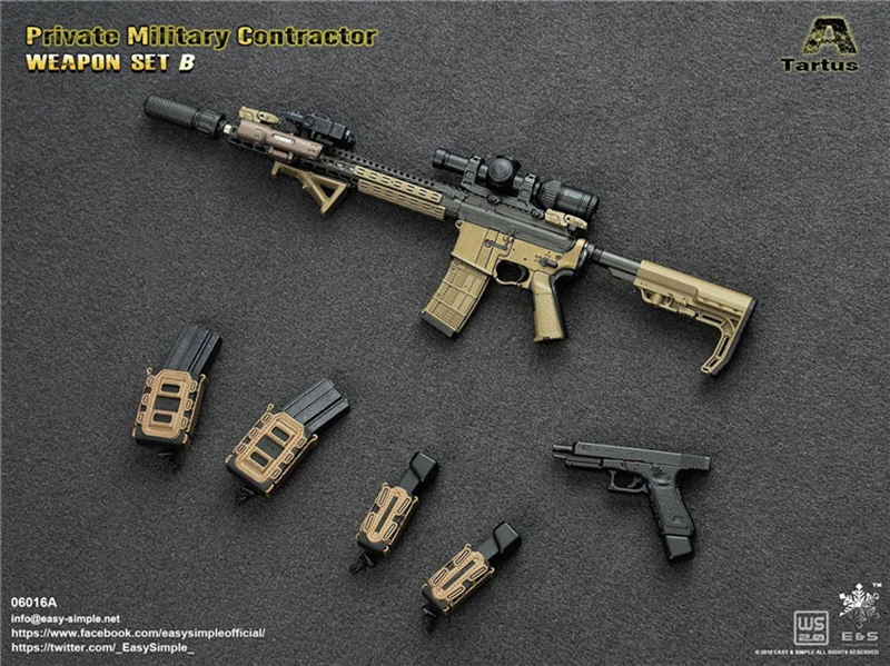 1/6 масштабная модель оружия игрушки легко и просто 1/6 6016 PMC набор оружия II модель оружия для 12 дюймов Военная фигурка