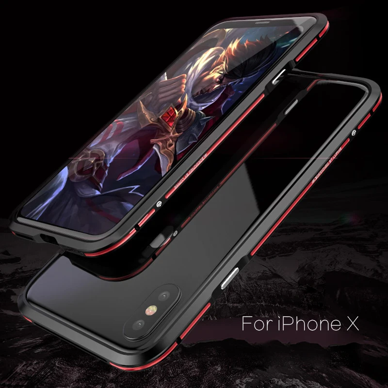 Металлический бампер чехол для телефона iphone X XR XS Max авиационный алюминиевый