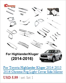 Для Toyota Highlander Kluger хромированный переключатель интерьерный Кнопка крышка вентиляционное отверстие отделка украшение автомобиля Стайлинг