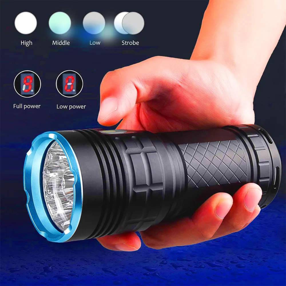 ISHOWTIENDA SupwildFire 7 x XM-L T6 светодио дный Мощность цифровой Дисплей Охота фонарик с Перезаряжаемые Батарея для кемпинга# G30