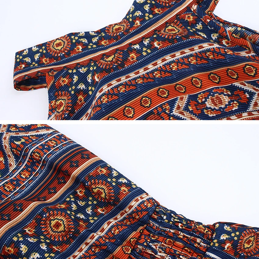 Vestido verano 2018 летнее платье новый ретро Печатные Нерегулярные рукавов винтажное