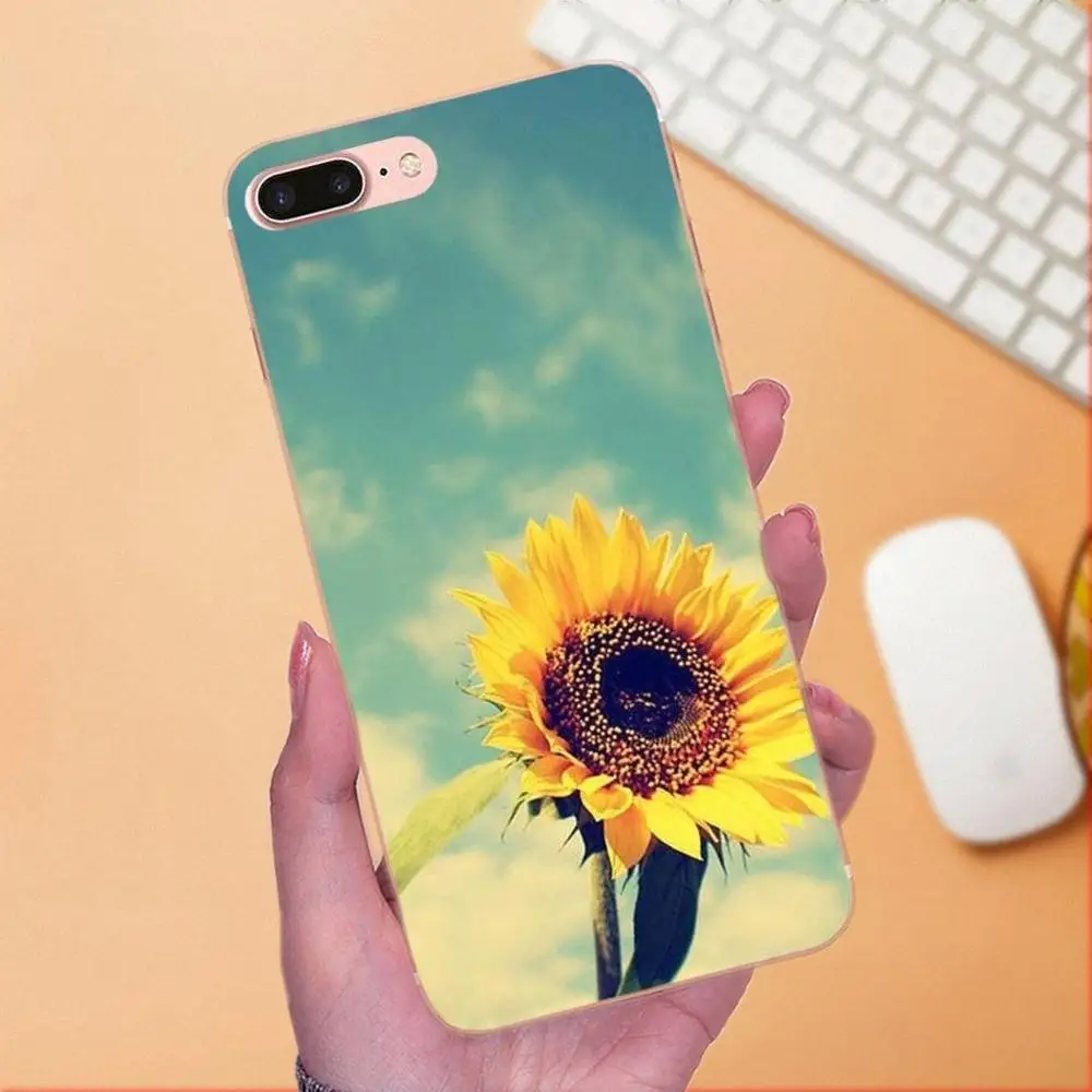 Painted Cover Colourful Style Phone Case Beautiful Flower Sunflower For Xiaomi Redmi Note 2 3 3S 4 4A 4X 5 5A 6 6A Pro Plus | Мобильные