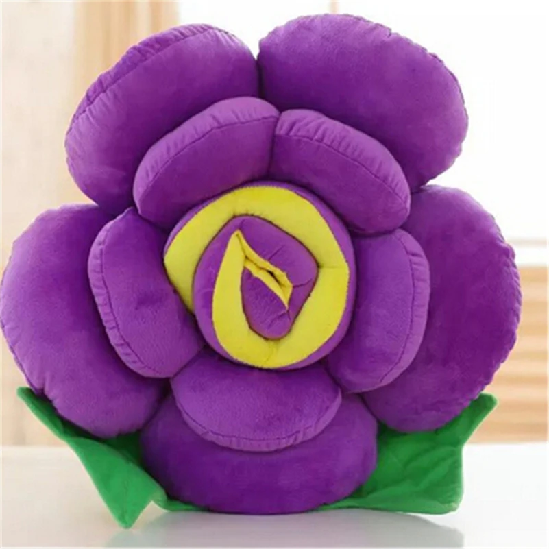 Роза цветок Форма Свадебный любовник подарки диван стул бросок красный плюш