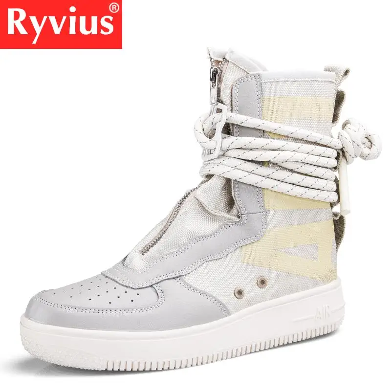 Ryvius/Новинка спортивная обувь для мужчин и женщин дышащая с высоким берцем