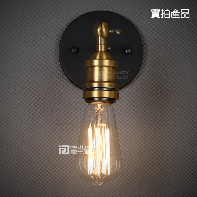 Настенная зеркальная лампа Эдисона E27 в скандинавском стиле винтажный