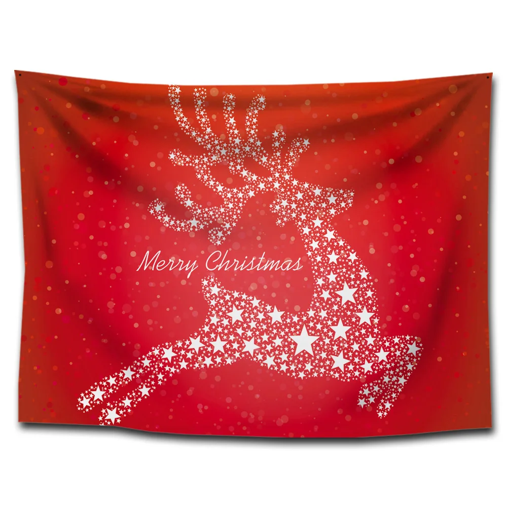 Рождественский гобелен ковер на стену новый год 2019 хиппи декоративные коврики