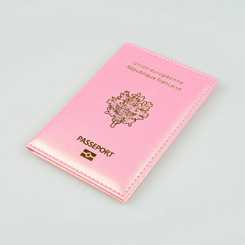 HEQUN точное Франция, Обложка для паспорта, Для женщин розового цвета модные мягкие из искусственной кожи с отделением для паспорта, милая Женская заграничного паспорта чехол французский