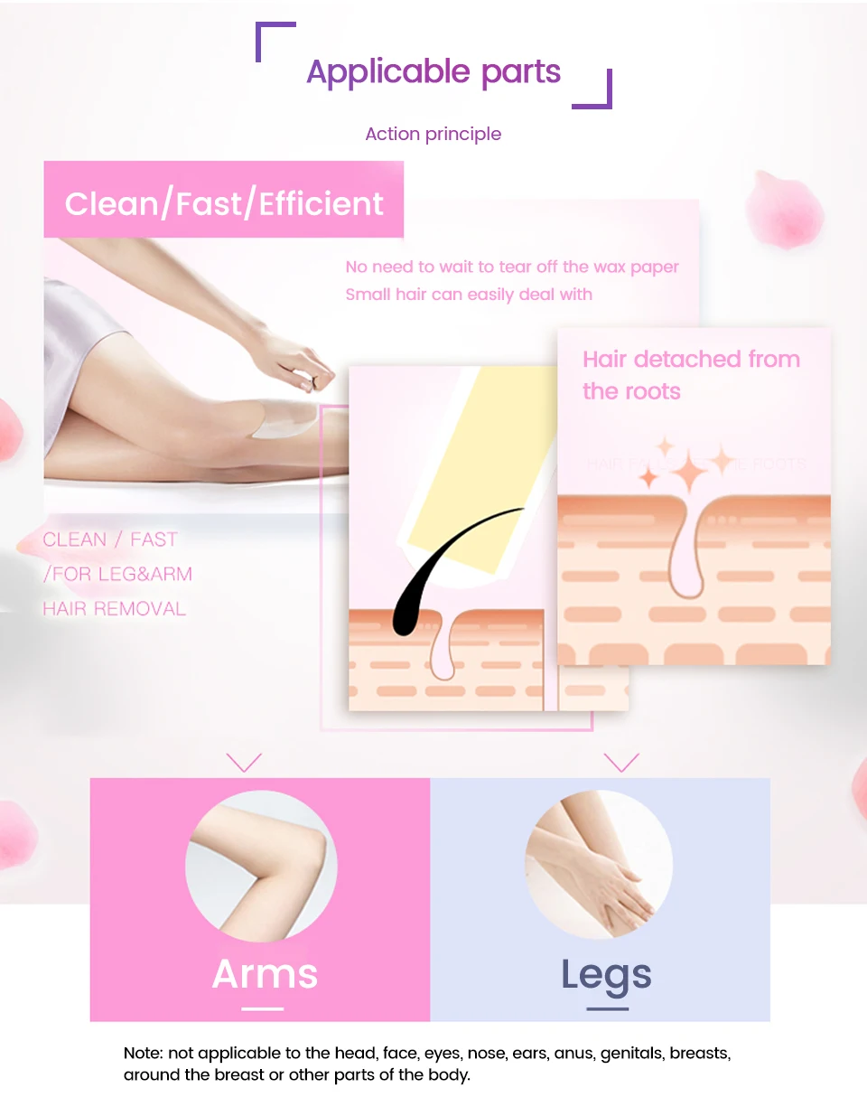 Veet эпиляция воск бумага холодные восковые полоски ягодный аромат нет необходимости нагреваться для нормальной кожи для рук и ног 6/12 штук