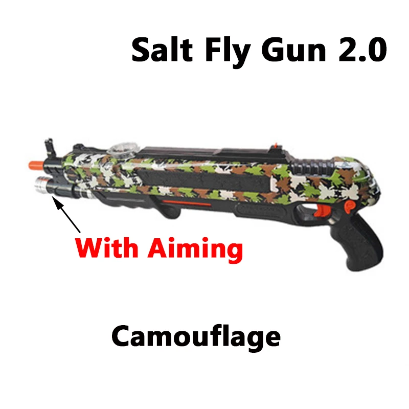 Salt Fly Gun 8 Новинка, 11 видов стилей, солонка, летающий пистолет и перец, пули, бластер, страйкбол, для жучка, дующий пистолет, комаров, модель игрушки, солонка, пистолет, камера, сумка на ремне - Цвет: Salt Fly Gun 8