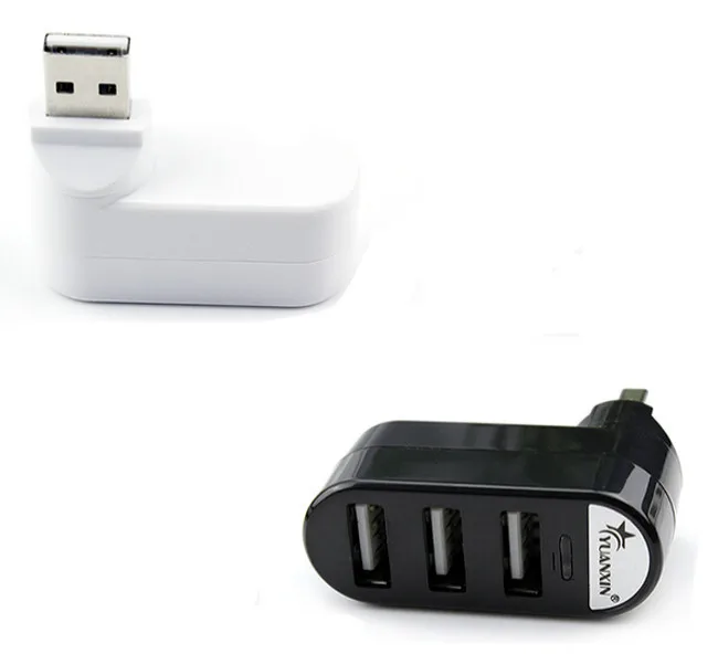 Вращающийся высокоскоростной usb-хаб с 3 портами 2,0 USB разветвитель адаптер для ноутбуков/планшетных ПК периферийных устройств