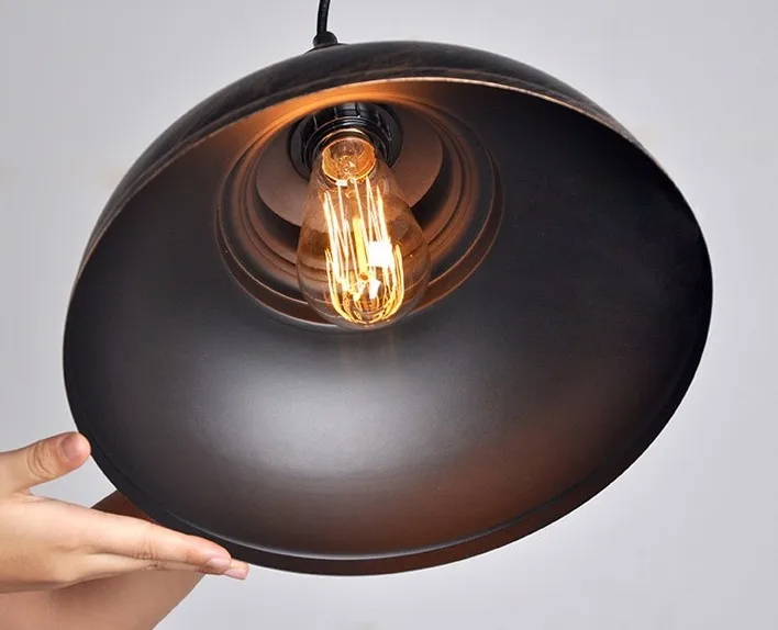 Винтажный подвесной светильник в стиле индастриал из кованого железа для