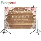 Фотофон Funnytree, деревенский Свадебный Фотофон с блестками и деревянным цветком, праздничный фон, Фотофон на заказ