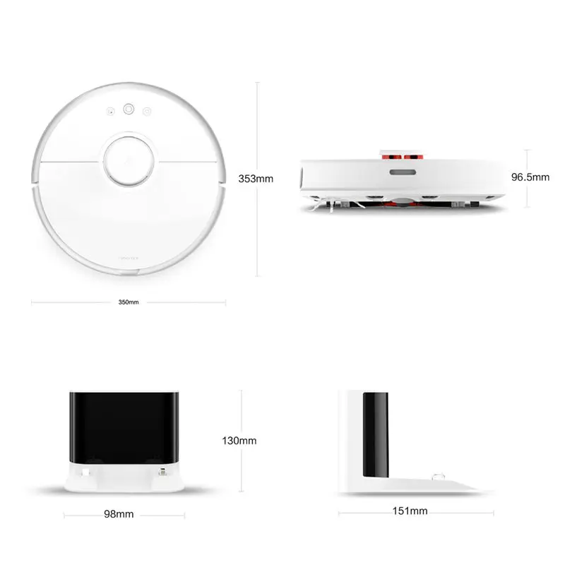 Робот-пылесос Xiao mi Roborock mi 2 S50/S51/S55, автоматический подметальный пылесос, стерилизация пыли, Швабра, интеллектуальное управление с помощью приложения
